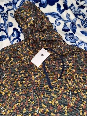 Nike limited edition Floral Hoodie in Yellow, Orange, Green, & navy blue